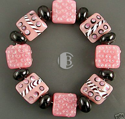 tile design combination lampwork bead sets