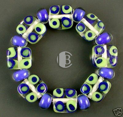 tile design combination lampwork bead sets