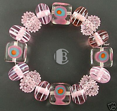 tile design combination lampwork bead sets