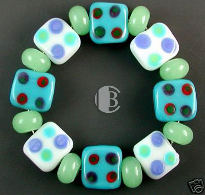 tile design combination lampwork bead sets