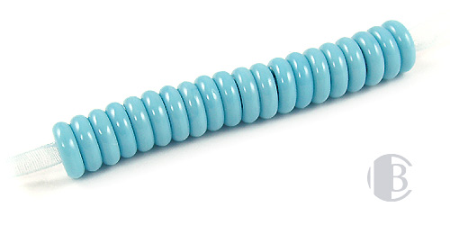 Solid Light-Blue Lampwork Spacers